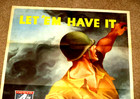 1943-ww2-poster-let  em Have It- Iconic Gi Joe Image- Bernie Perlin-28  Vgc