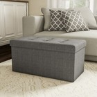 Lavish Home 262112sxq 30-inch Tufted Footrest Folding Storage Ottoman With