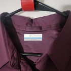 Columbia Womens Xl Short Sleeve Button Down Hiking Shirt Plum Purple Xl0930