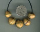 African Trade Beads Vintage Antique Venetian Old Glass Yellow King Beads