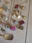 Big Lot Of Jewelry Vintage To New  Military Pins And Necklaces And Rings   More 