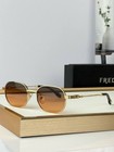 Fred Paris Sunglasses Gold Tone Metal Brown Gradient Lenses Designer Eyewear