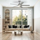Hampton Bay Ludlow 52 In  Brushed Nickel Led Downrod Dc Ceiling Fan W remote