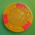 Rare  5 Las Vegas 101 Club Casino Chips 70 s Bonbeck Obsolete Great Condition