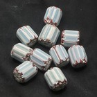 Lot Of 10 Pieces Antique Venetain African Trade Chevron Glass Unique Beads  a881