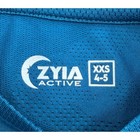 Zyia Active T-shirt Kids Xxs 4-5 Blue Camo Texture Performance Short Sleeve Tee