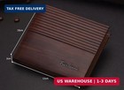 Mens Leather Bifold Wallet Slim Rfid Blocking Credit Card Holder Cash Pocket New