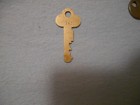 Vintage Old Antique Mosler Lock Safe Deposit Box Flat Brass Key   H007913 140