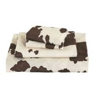 Cow Print Sheet Set Brown White Cowhide Bed Sheets Twin For Kids Teens Adult