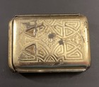 Vintage Antique Geschutzt Pill Box Holder Tin Germany Very Rare 