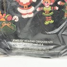 Nos Bucilla Jeweled Felt Christmas Ornament Kit 3586 Santa Helpers Elf Elves