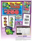 Pull Tab Tickets - Hard Card - Game- 3 Pack - Tic Tac Toad - 512 Ct