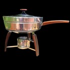 Vtg Mcm Vollrath Gourmet Set Circa 21  6-piece Danish Table Service Fondue Xmas
