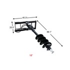 Skid Steer Post Hole Auger Drive Attachment  18    Diameter Auger Standard Flow 