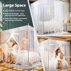 Large Space Mosquito Net  Three Side Opening Canopy Bed Curtains  Princess Be   