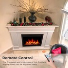 43    Corner Electric Fireplace Mantel Wooden Surround Firebox  Tv Stand remote