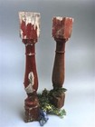 2 Antique Wood Balusters  Vintage Spindles  Architectural Salvage  Porch Posts J