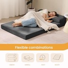 Folding Mattress Size  3 In 1 Convertible Sofa Bed Fold Out Couch Bed Full Grey