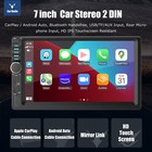 7 Inch Double 2din Car Radio Stereo Fm Usb Head Unit Touch Screen Mp5 Player Aux