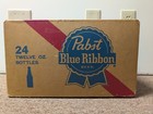 Vintage 1970 s Pbr Pabst Blue Ribbon Beer Bottle Cardboard Box Case