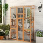 Outdoor Catio Cat Enclosure W  Platforms  Scratching Post  Orange