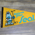 Vintage Original 1974 California Golden Seals Nhl 30x12 Pennant Charles Schulz
