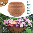 2x Coco Coir Round Basket Liner Natural Fiber Replacement For Hanging Planters