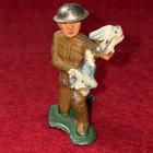 Vintage Barclay Manoil Lead Toy Army Soldier Pigeon Dispatcher Messenger Carrier