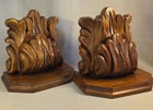Vintage Solid Wood Corbel Pair Wall Shelf Hand Carved European Antique Style