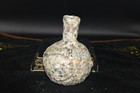 Very Big Ancient Roman Glass Bottle With Iridescent Patina In Good Condition