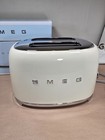 Smeg Tsf01crus Cream Retro Style 2 Slice Toaster With Removable Crumb Tray New 