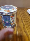 Vintage Daher Tin Container With Lid Made In England Floral Bird Of Paradise