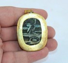 Rare Ancient Egyptian Antique Scarab Pendant Necklace Amulet Egyptology Bc