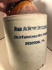 Rohr Mchenry Distilling Co  Antique Stoneware Whiskey Jug  Benton  Pa