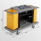 Commercial Traditional Cleaning Janitorial Room Service Housekeeping Cart Gray