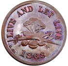  1863  New York Ny-630cc-4a  r-2  Washington Market Civil War Token