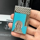 Double Soft Flame S t Dupont Lighter Ping Sound Gas Refillable Brushed Adapter