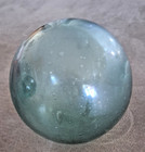 Vintage Japanese Blue 2  Glass Ball Fishing Floats Buoy Hand Blown Ocean Patina