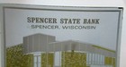 Old 1960s Spencer Wi State Bank Wisconsin Souvenir 4x5 Rectangle Glass Ashtray
