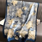 Extra Large Silk Feel Floral Scarf Shawl 71x35  Polyester Wrap Stole
