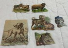 Antique Ephemera  Victorian Die Cuts  Scraps  Dogs  Farm Animals  Lot Of Six