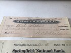 3-springfield National Bank Springfield  Tenn  1880-90 s Cancelled Checks