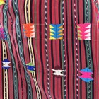 Guatemalan Huipil Poncho Red Size Xl All Hand Sewn   Embroidered Vintage