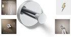 Robe Hook Polished Chrome Metal Bathroom Towel Wall Mount Corrosion Resistant