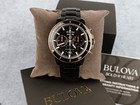Bulova Men s Marine Star 98b302 Black Dial Stainless Steel Strap Quartz Watch