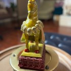 Vintage Chinese Horse Figurine Statue On Carved Stand 6lbs