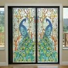 Static Cling Window Films Floral Stained Frosted Glass Sticker Door Closet Decor