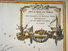 Caribbean C  1750 Robert De Vaugondy Large Antique Map 18th Century