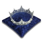 Dark Blue Crushed Velvet Tiara   Crown Display Pillow  4 Sizes  5 5  To 8 5 