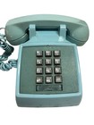 Vintage 70s Western Electric 2500 Blue Button Touch Desk Telephone No Power Cord